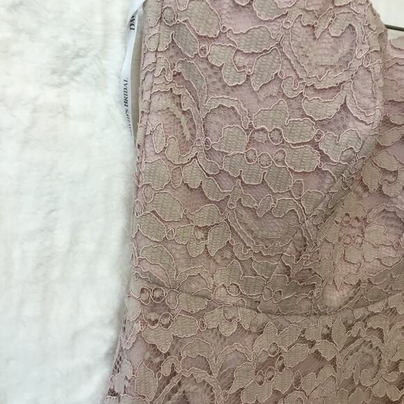 David's Bridal Strapless Lace Dress - Picture 8 of 15